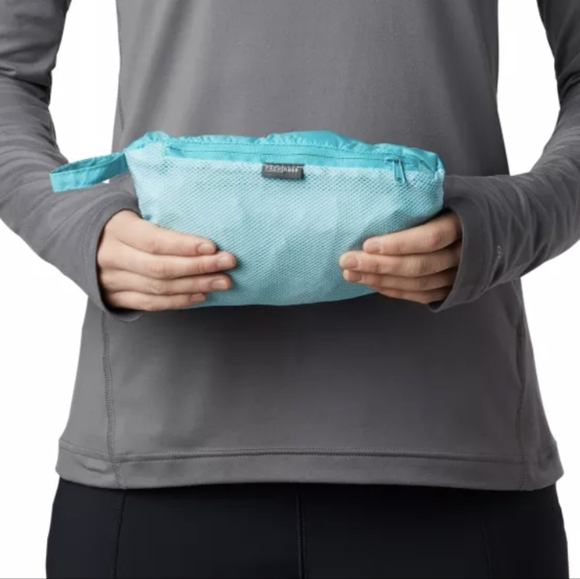 Columbia Rain Jacket Packable Windbreaker, S, Switchback III, Miami teal, hoodie - Picture 3 of 16